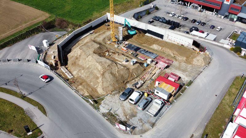 Etappe 2 (März 2024): Erstellung der Stützmauern